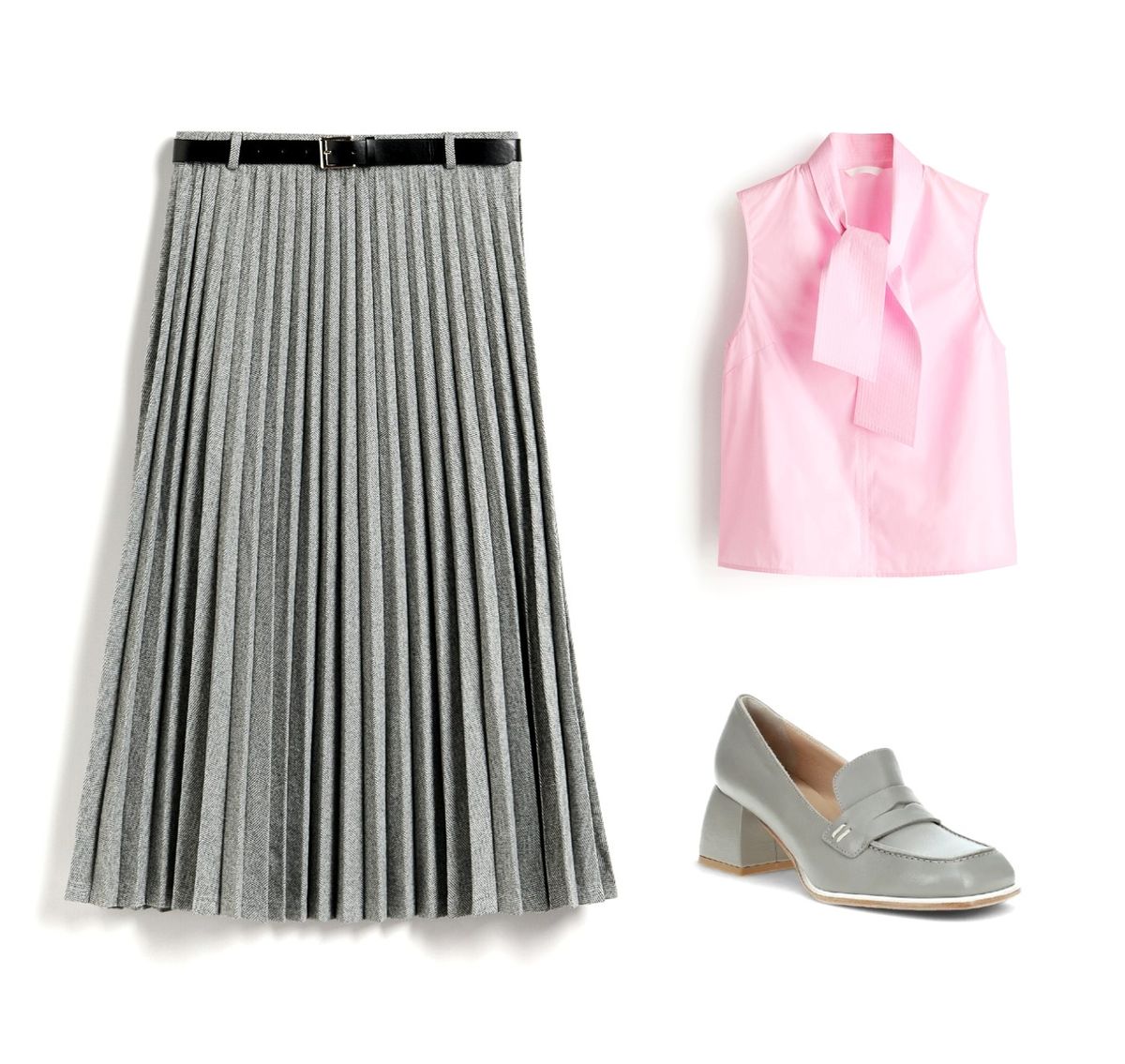 Siva i ružičasta u dnevnoj kombinaciji