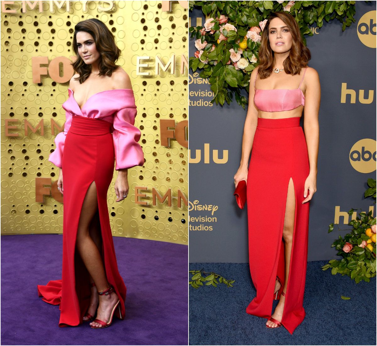 Nakon dodjele Mandy Moore haljinu je zamijenila suknjom i topićem u istoj boji