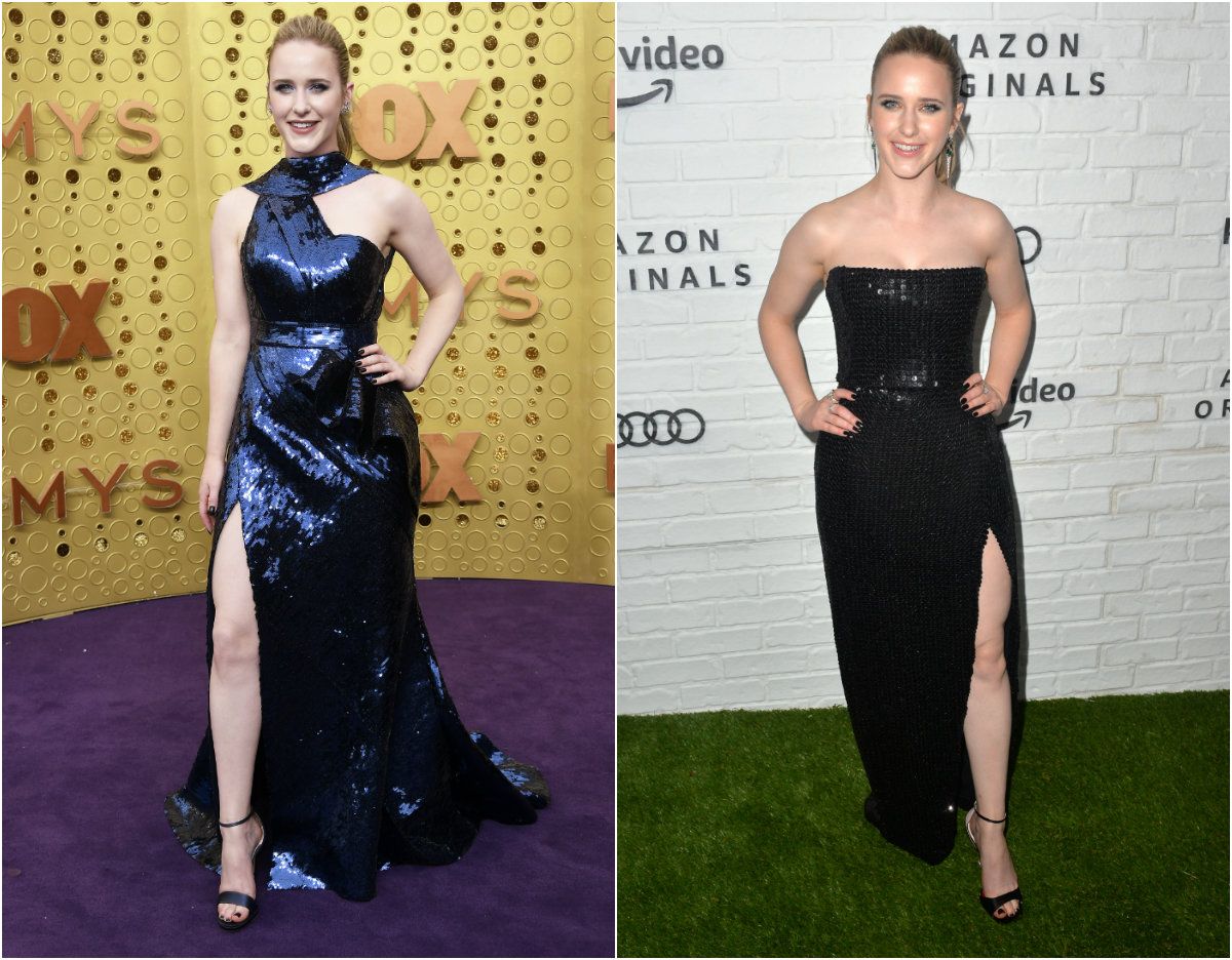 Rachel Brosnahan na dodjeli Emmyja nosila je plavu šljokičastu toaletu Elie Saaba