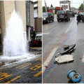 Pogođen hidrant u Zagrebu