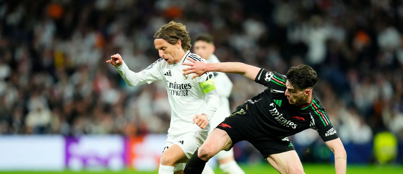 Luka Modrić i Declan Rice