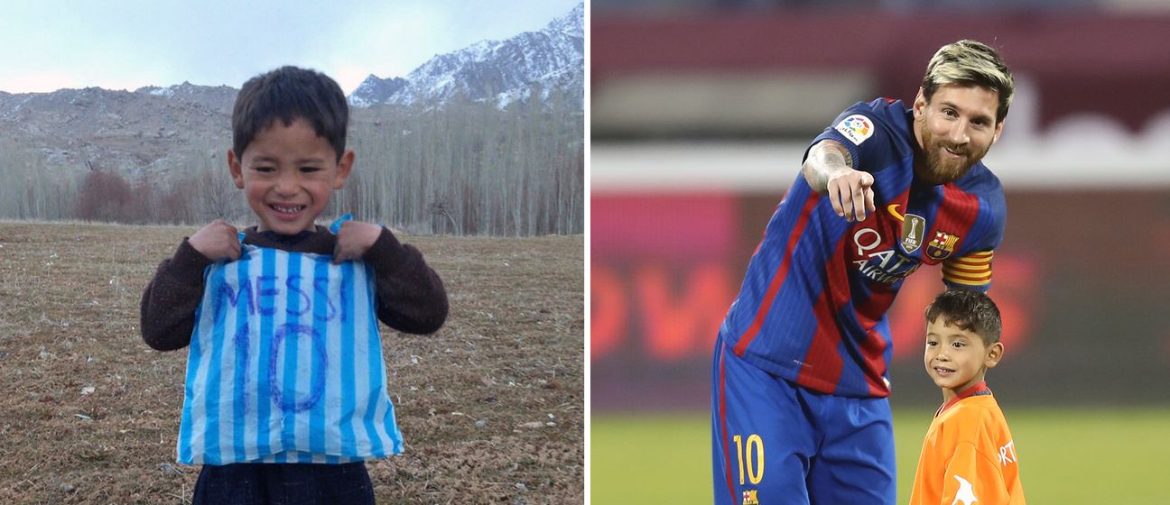 Murtaza Ahmadi i Lionel Messi (Foto: AFP)