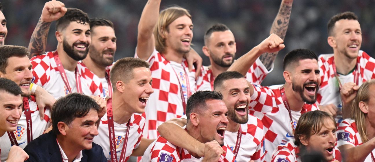 Hrvatska nogometna reprezentacija slavi broncu na SP-u Katru
