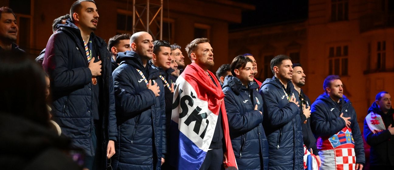 Doček hrvatske rukometne reprezentacije