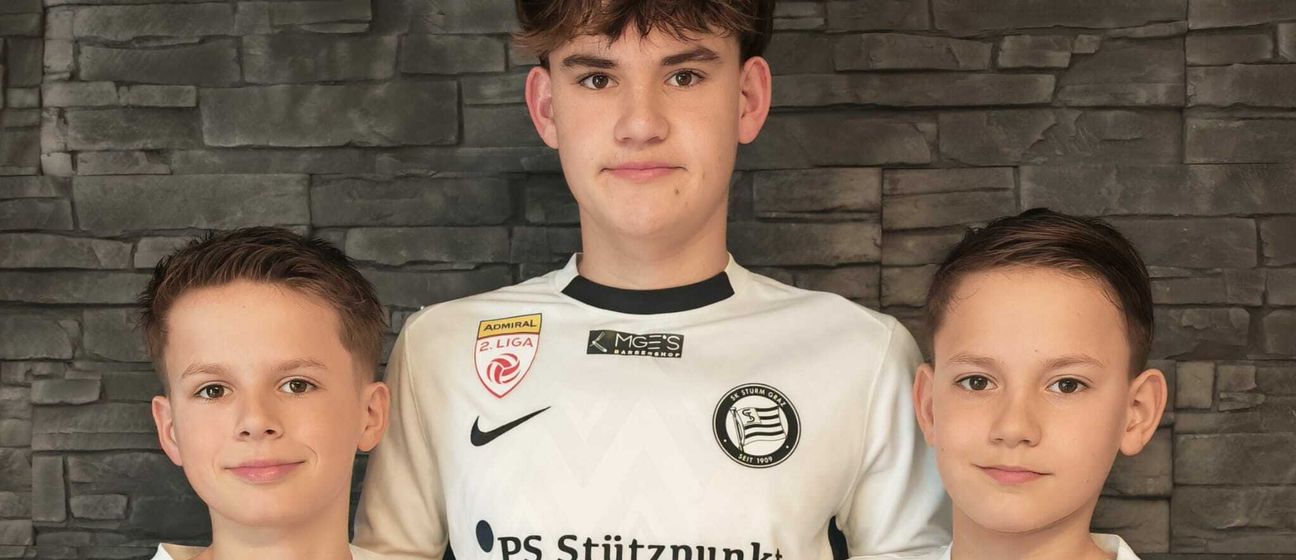 Mate, Lovro i Ante Grgić u dresu Sturma iz Graza