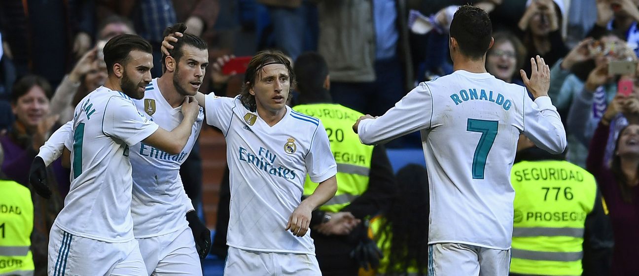 Borja Mayoral, Luka Modrić, Gareth Bale i Cristiano Ronaldo (Foto: AFP)
