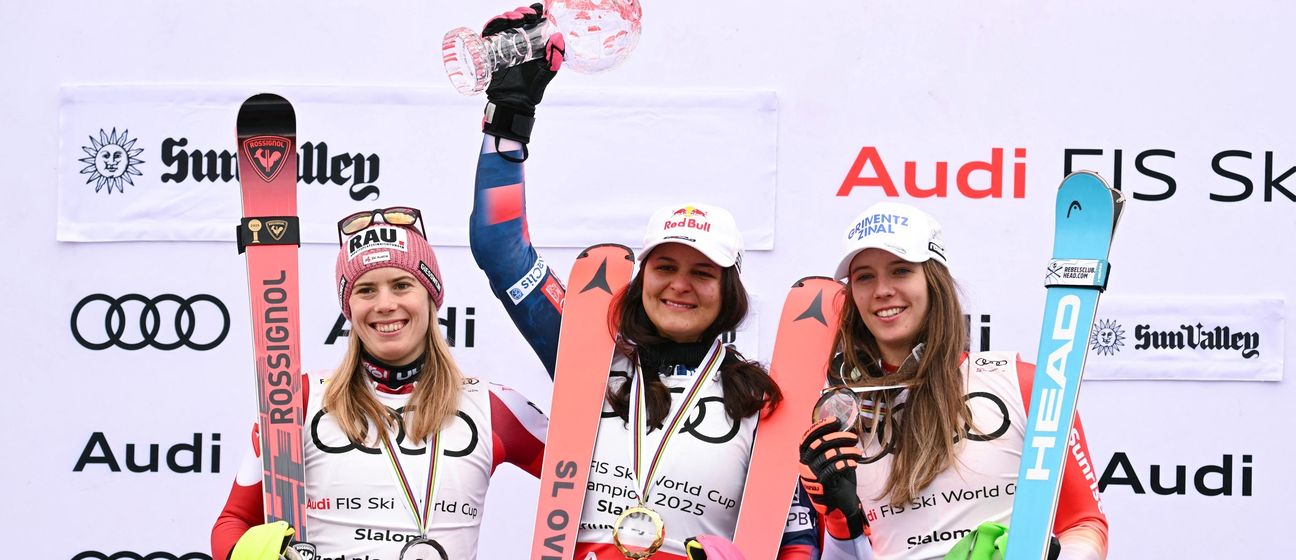 Katharina Liensberger, Zrinka Ljutić i Camille Rast