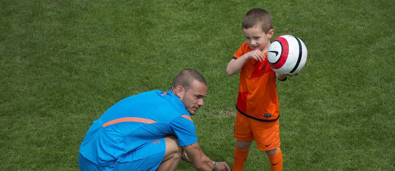 Wesley Sneijder i tada petogodišnji Jessey