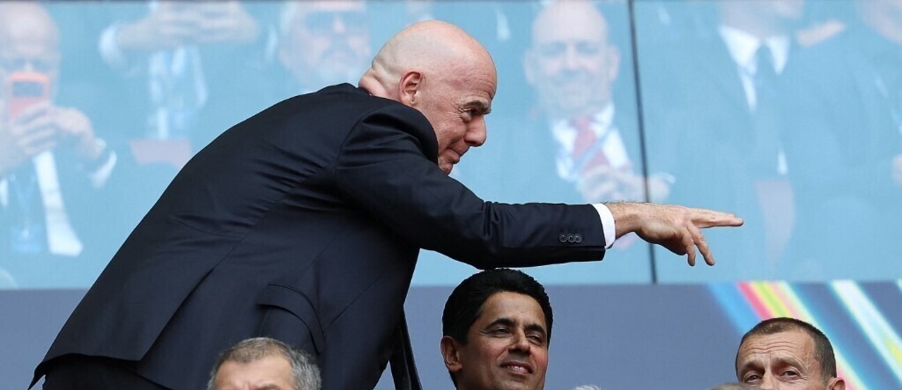 Infantino, Al-Khelaifi, Čeferin