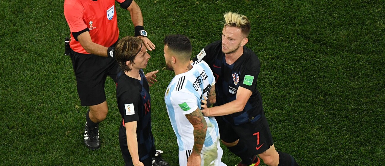Modrić, Otamendi i Rakitić