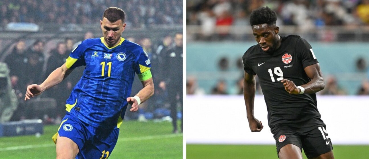 Edin Džeko i Alphonso Davies
