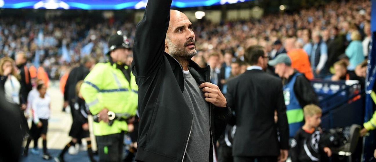Pep Guardiola na Etihadu
