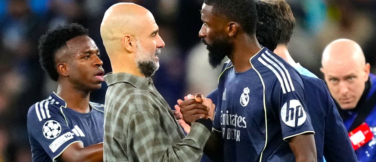 Pep Guardiola i Antonio Rudiger