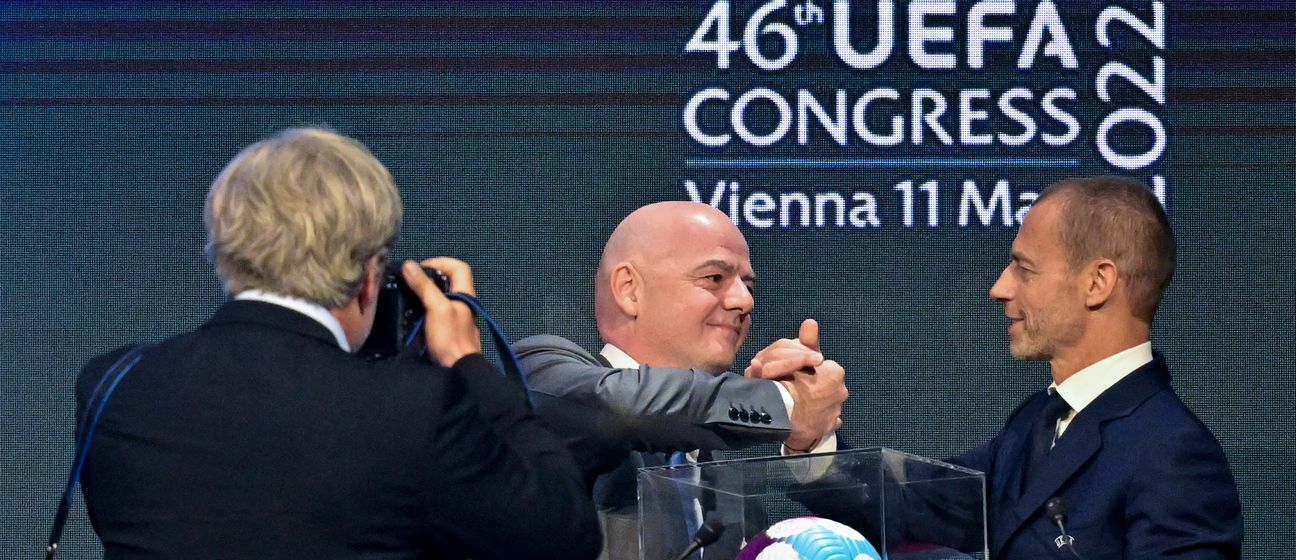 Gianni Infantino i Aleksander Čeferin. predsjednici FIFA-e i UEFA-e