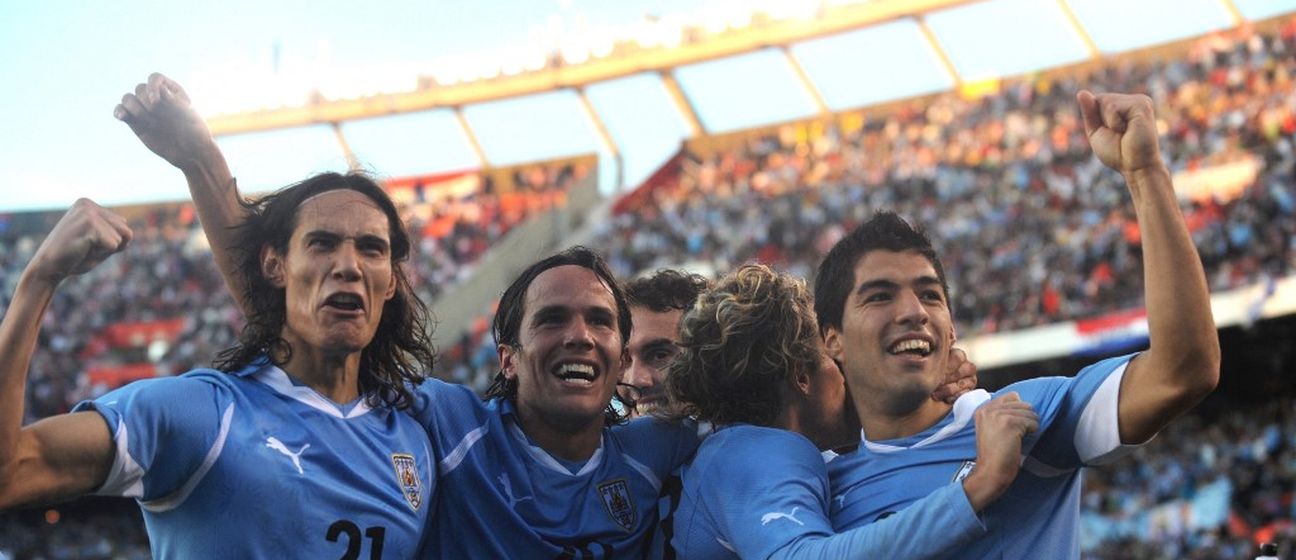 Edinson Cavani i suigrači iz reprezentacije Urugvaja