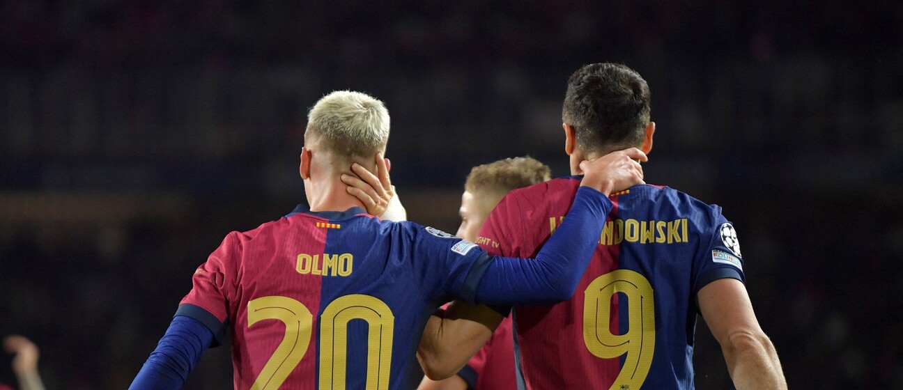 Robert Lewandowski i Dani Olmo