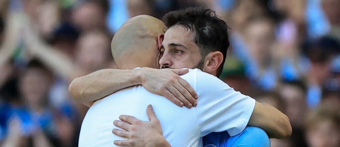 Pep Guardiola i Bernardo Silva