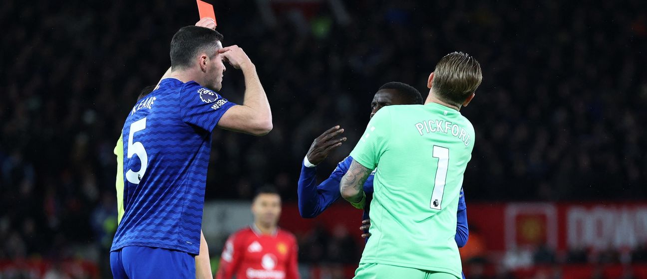 Michael Keane, Jordan Pickford i Idrissa Gueye