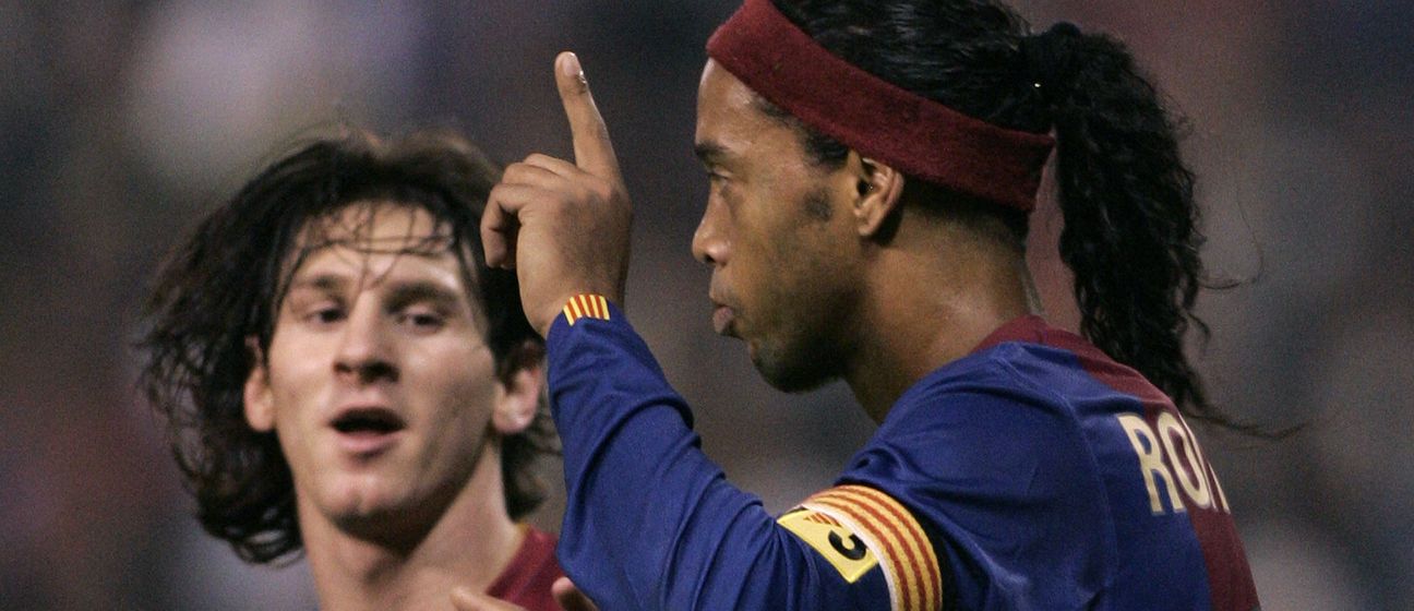 Ronaldinho i Lionel Messi (Foto: AFP)