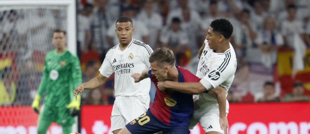 Dani Olmo, Jude Bellingham i Kylian Mbappe