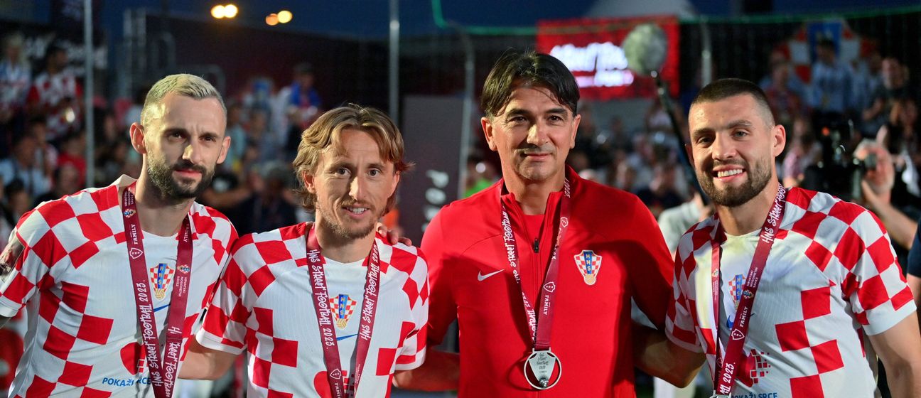 Marcelo Brozović, Luka Modrić, Zlatko Dalić i Mateo Kovačić