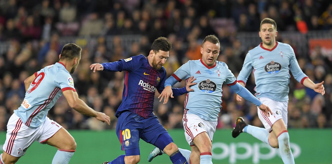 Leo Messi protiv Celte (Foto: AFP)