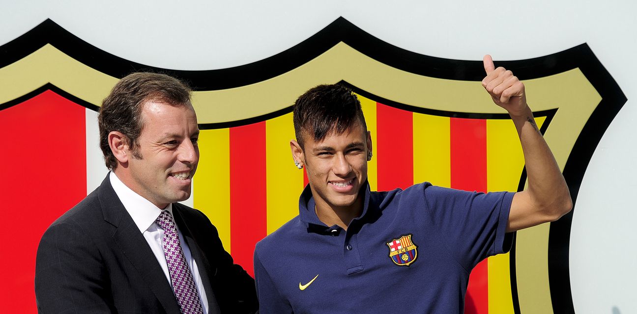 Sandro Rosell i Neymar (Foto: AFP)