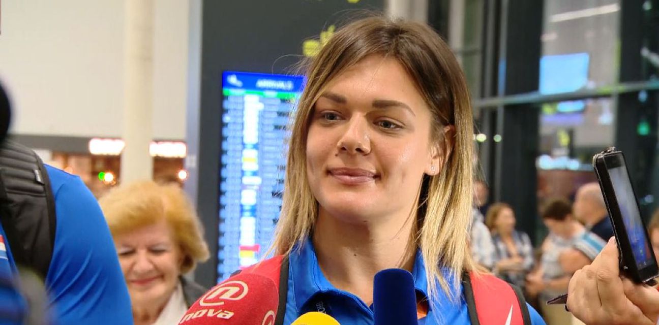 Sandra Perković na dočeku u Zagrebu