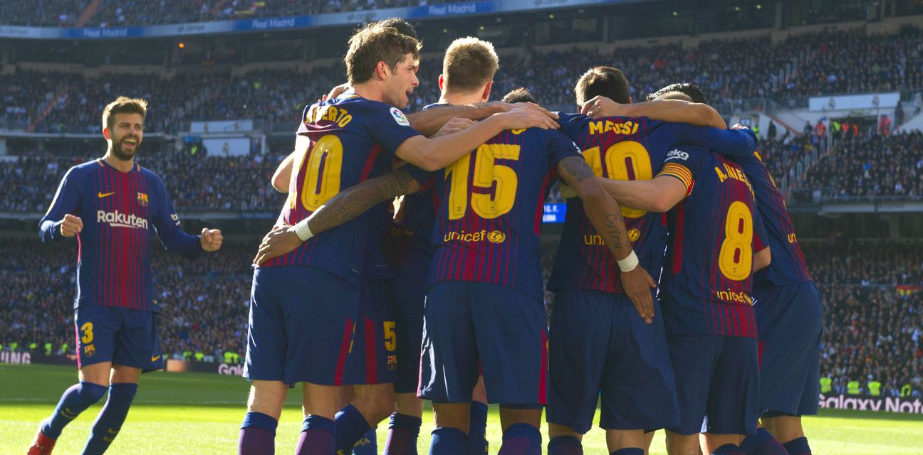 Slavlje Barcelone protiv Reala (Foto: AFP)