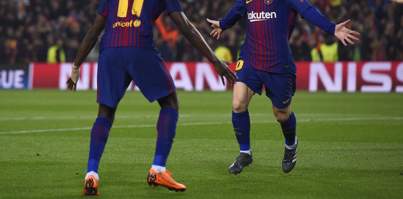 Lionel Messi i Ousmane Dembele (Foto: AFP)