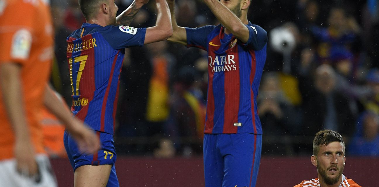 Mascherano slavi prvi gol za Barcelonu (Foto: AFP)