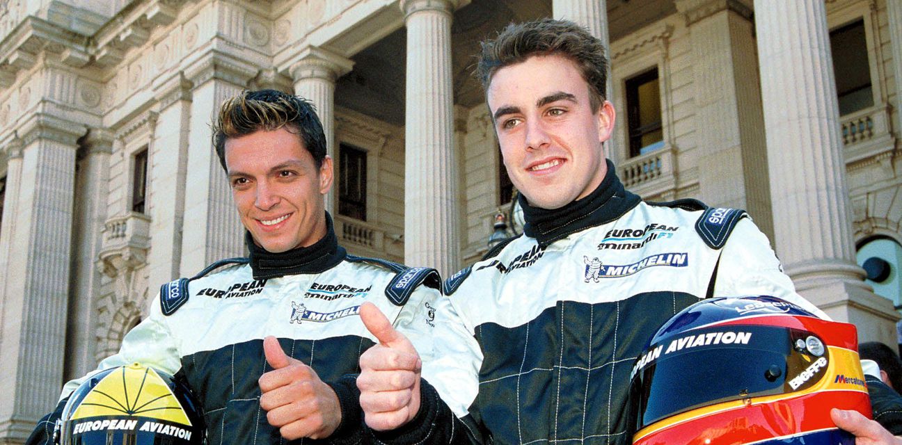 Tarso Marques i Fernando Alonso su 2001. vozili za Minardi (Foto: AFP)