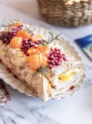 Zimska beze rolada s kremom od vanilije i mandarinama - 1