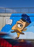 Povodom 50. obljetnice smrti Mate Lovraka ekipa umjetnika iz Grupe Zid oslikala je mural s motivom knjige Vlak u snijegu - 4