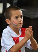 Dječak navija za Hrvatsku