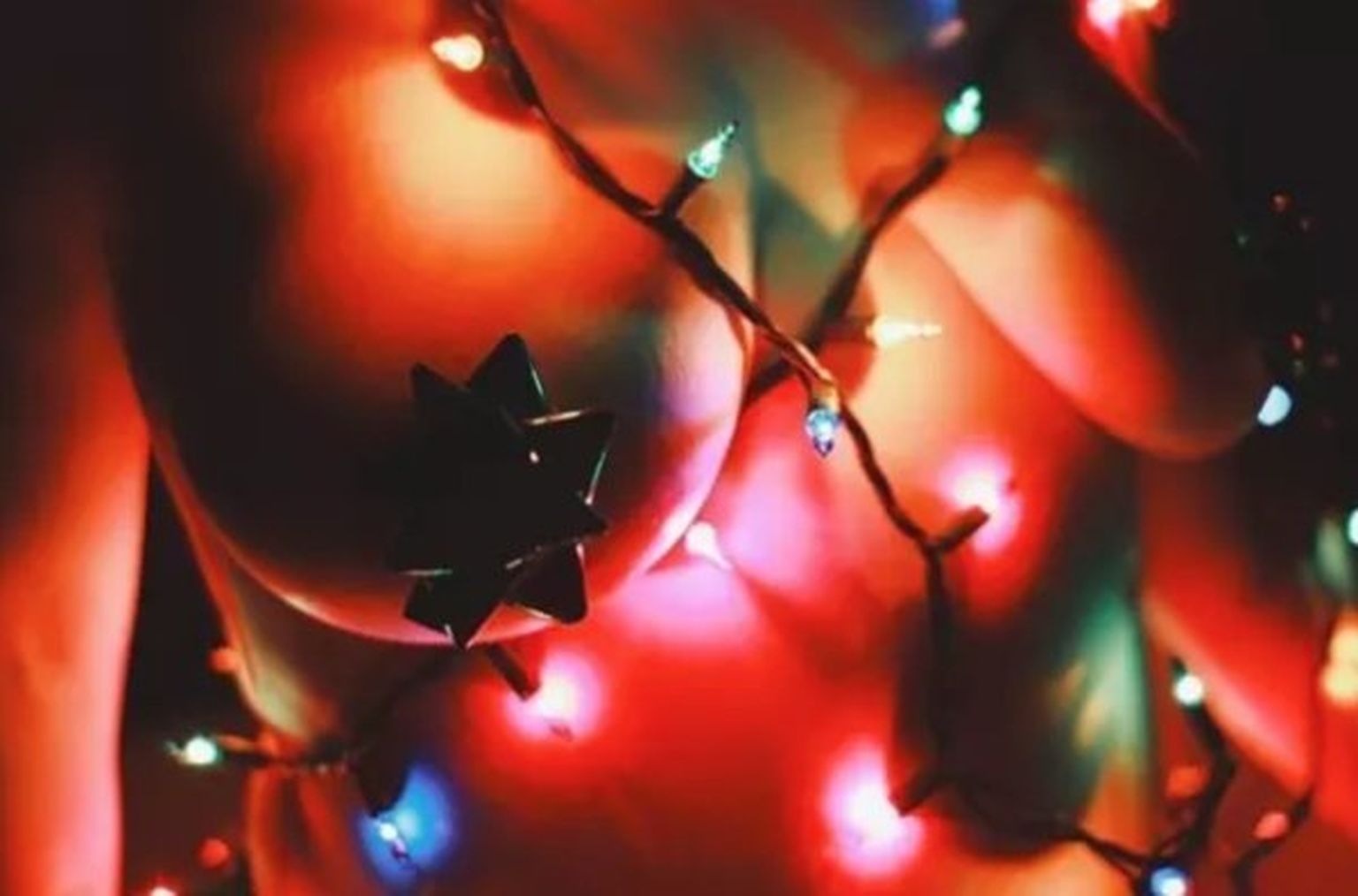Christmas lights shibari