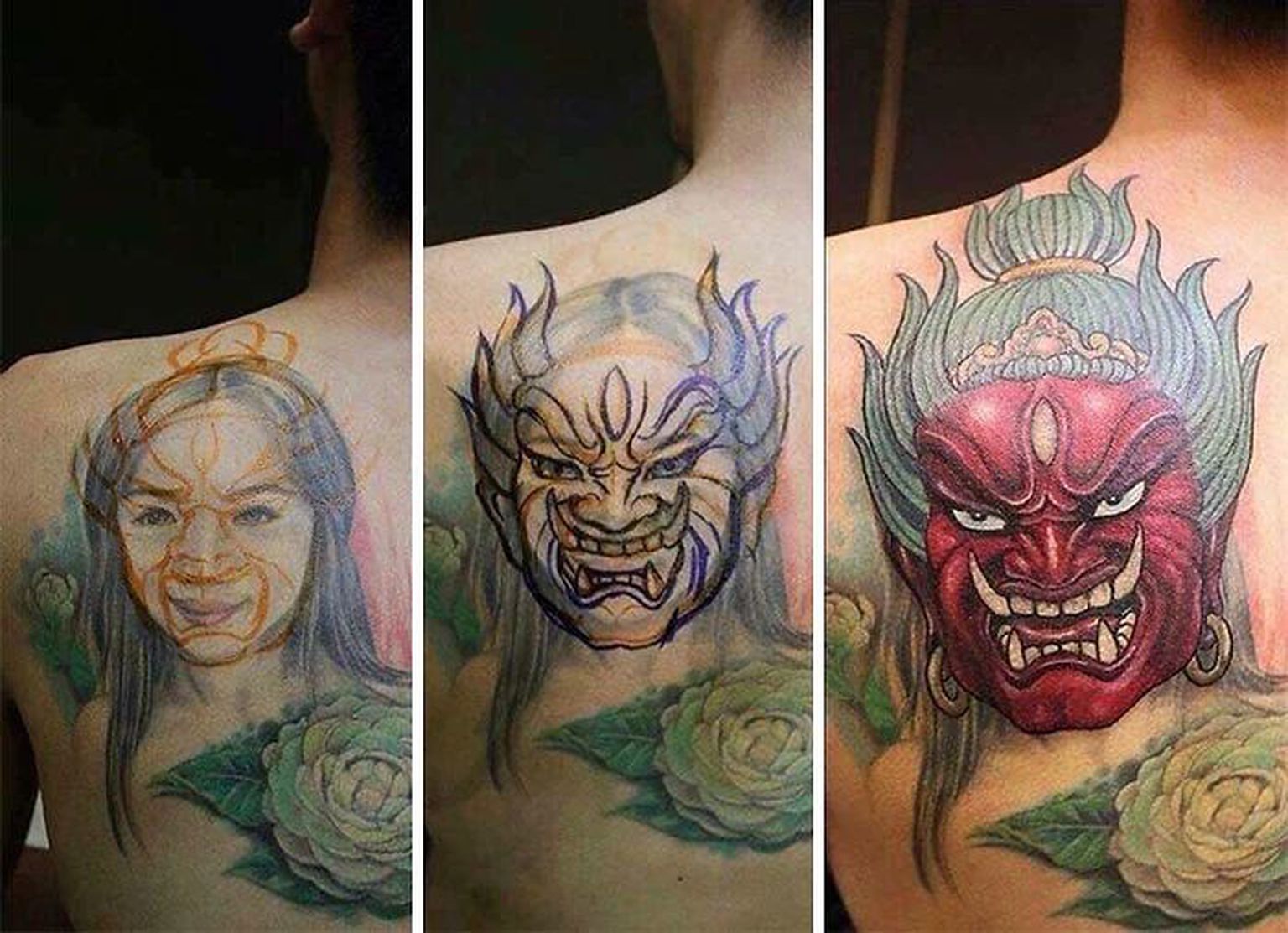 Переделанные Татуировки до и после