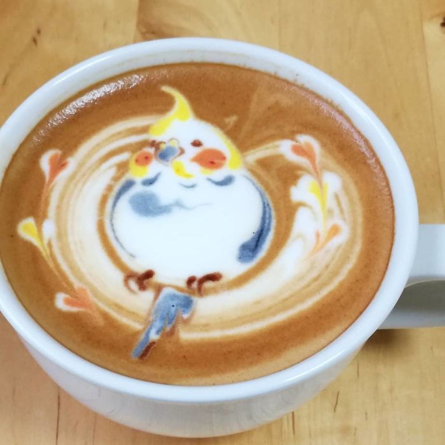 Японский кофе латте арт