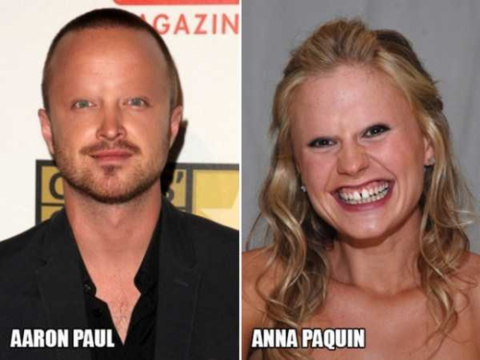 Celebrities without teeth and eyebrows