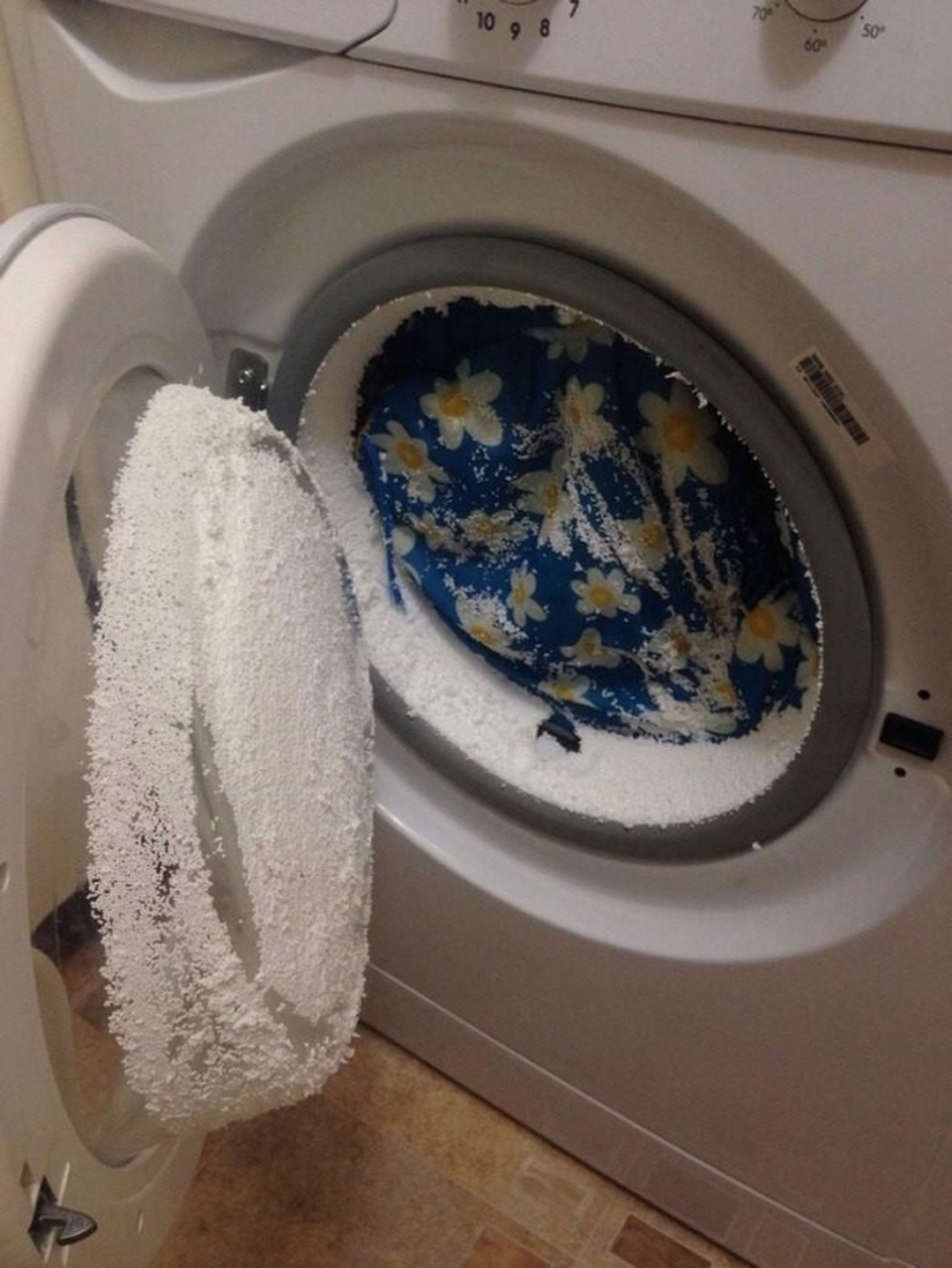 Постирала подушку антистресс в стиральной машине