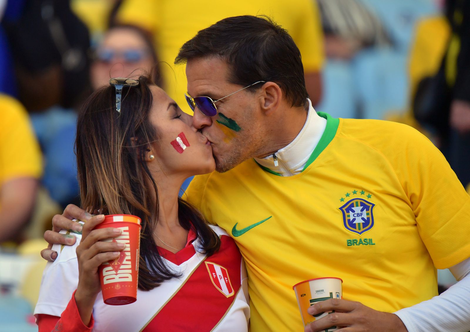 Бразильский поцелуй. Copa America 2019 Fans.
