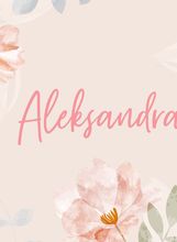 Aleksandra, Imendan