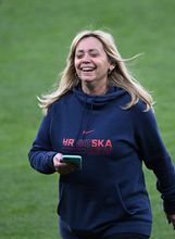 Iva Olivari na treningu nogometne reprezentacije