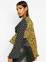 Boohoo bluza točkastog i leopard uzorka - 1