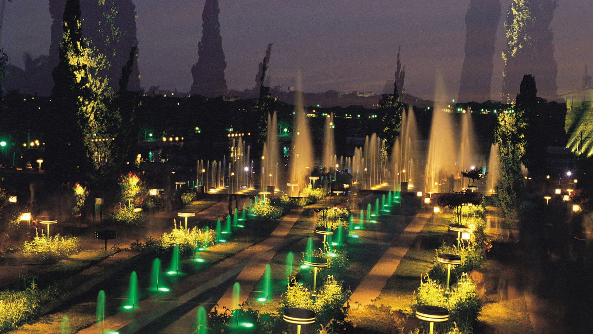 Brindavan Gardens Jedna Su Od Najvećih Atrakcija Indije