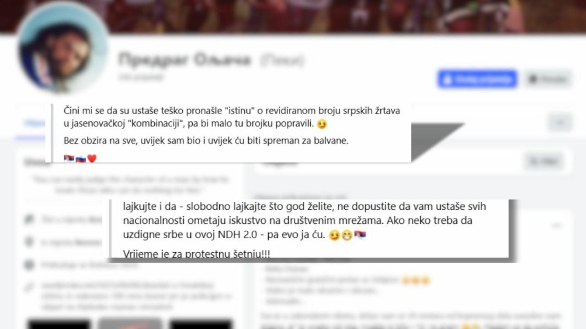 Ovo je uhićeni muškarac koji je za Nicoliera pisao: "Iskopaše to plaćeničko gov*o. Hvala Arkanu"