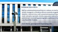 Županijski sud u Splitu - priopćenje