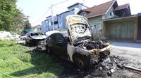 Zapaljeni automobili na Stenjevcu u Zagrebu - 2