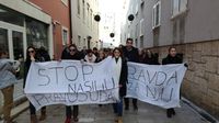 Prosvjed foruma žena SDP-a u Zadru (Foto: Šime Vičević)