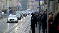 Vučićeva kolona u Zagrebu (Foto: Pixell)